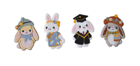 Patchs en chenille autocollants, adorable pingouin de dessin animé 3D, patch brodé en tissu éponge pour vêtements d'enfants, sac à dos, chapeau, décoration