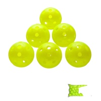 Balles de Pickleball Professionnelles Sans Couture, Durables et Rapides, 40 Trous, Approuvées USAPA, pour Extérieur, Rotation 2025
