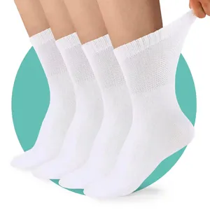 Rahat ekstra büyük süper geniş antibakteriyel çorap erkekler ve kadınlar için olmayan ciltleme diyabetik çorap