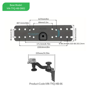 Montura de brazo giratorio de 6" para buscador de peces de aluminio, compatible con Garmin/Lowrance/Humminbird, diseñado para ba - Product Image 5