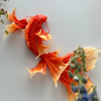 Superbe déco de poisson Koi en organza faite à la main, idéale pour les fêtes à thème asiatique, les zones d'aquarium à la maison, la décoration de restaurant