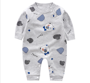 Michley บอดี้สูทผ้าฝ้าย100% สำหรับเด็กผู้ชาย,ชุดหมีแขนยาวสำหรับเด็กผู้หญิงฤดูใบไม้ผลิและฤดูใบไม้ร่วง - Product Image 4