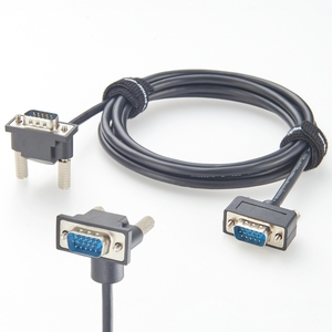 Câble blindé ultra-plat à profil bas de 2 m, mâle vers connecteur HD15 SVGA VGA DE-15 15 broches, pour écran d'ordinateur PC - Product Image 1