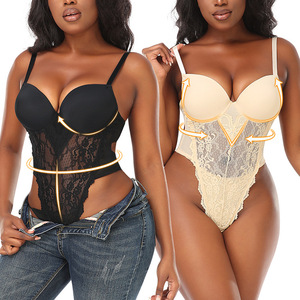 सेक्सी फीता थोंग बॉडीसूट ने साफ-साफ पतली कट सांस लेने वाली रोजमर्रा की फर्म पैंटी एक टुकड़ा ब्रा - Product Image 1