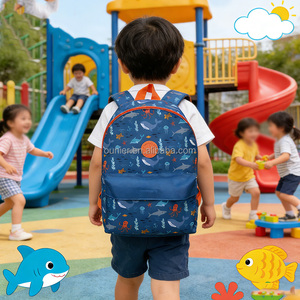 Sacs d'école pour filles de 13 pouces avec des animaux de dessin animé Sac à dos d'étudiant en plein air Mini sac Sac à dos tendance Océan pour enfants - Product Image 5