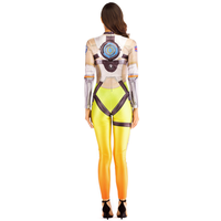 Costume de cosplay Overwatch pour femmes, combinaison de robot jaune de haute technologie Android pour la fête d'Halloween