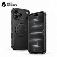 Casing ATB Wholesale Matte Metal Kickstand untuk iPhone 15 16 17 18 Pro Max, Anti Sidik Jari, OEM ODM