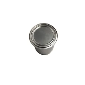 ブリキ缶蓋付きミニ空丸型金属塗料キャンドル