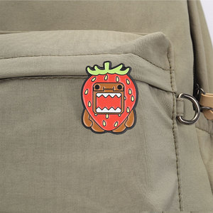 Lindo Pin Esmaltado de Fresa <span class=keywords><strong>Domo</strong></span> <span class=keywords><strong>Kun</strong></span>, 3 Estilos, Broche de Monstruo Frutal, Regalos Promocionales Personalizables para Decoración de Mochilas - Product Image 4