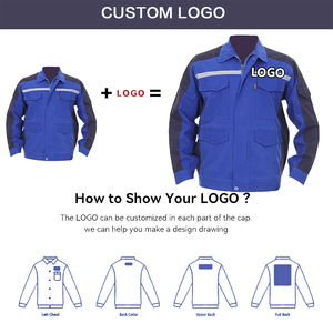Kustom Logo High-Vis lengan panjang pakaian kerja tahan lama Konstruksi Industri seragam teknik untuk pakaian kerja - Product Image 6