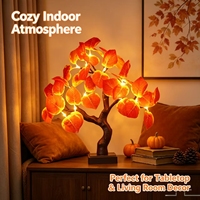 Apfelblatt-Bonsai LED-Baumlampe USB & Batterie Duale Stromversorgung Touch-Tischlampe Innenraum Feiertagsdekoration