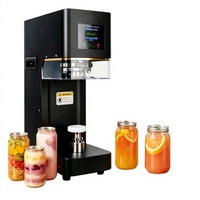 Scelleuse de boîtes automatique électrique commerciale |   Machine de scellage thermique facile à utiliser pour les canettes en aluminium de jus de bubble tea (chimique)