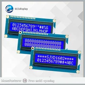 Produits les plus vendus SJXD1602A-D lcd 16x2 STN bleu caractère lcd négatif écran matriciel module d'affichage lcd 1602