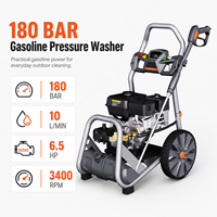 Nettoyeur haute pression personnalisé 180 bars 170F 6,5 CV 2610 PSI pour lavage de voitures, machine de lavage de voitures commerciale