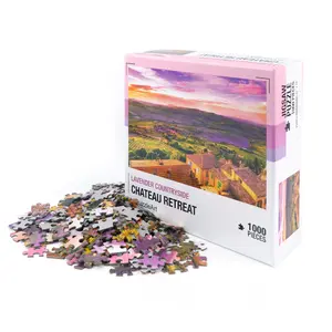 Custom Lavender Picture Art OEM Print 1000 peças Jigsaw Puzzle