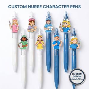 Juego <span class=keywords><strong>de</strong></span> 8 Bolígrafos <span class=keywords><strong>de</strong></span> <span class=keywords><strong>Enfermera</strong></span> con Diseño <span class=keywords><strong>de</strong></span> Dibujos Animados, Bolígrafo Retráctil con Colgante <span class=keywords><strong>de</strong></span> <span class=keywords><strong>Enfermera</strong></span>, Papelería <span class=keywords><strong>de</strong></span> <span class=keywords><strong>Enfermera</strong></span> Chibi, Bolígrafo <span class=keywords><strong>de</strong></span> Clic Blanco y Azul, Regalo - Product Image 2