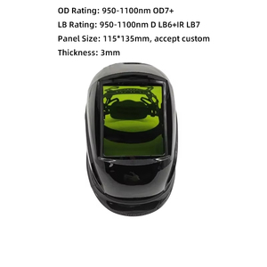 CE EN207เลเซอร์คู่หมวกนิรภัยสีดำแบบกด950-1100nm รองรับ25-28ซม. วัสดุ PC เชื่อมเลเซอร์1064nm ใหม่สูง - Product Image 5