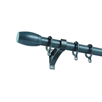 Junpai Support de tringle à rideau coulissante à anneau suspendu, en aluminium moderne, tringle à rideau romaine extra épaisse et silencieuse, tringle simple pour salon