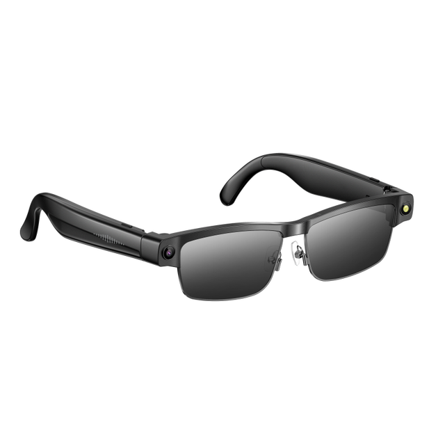 OEM Inteligentes Smart Glasses with Magnetic Suction Charging Android iOS Bluetooth Music Headset AI Shooting Video Camera