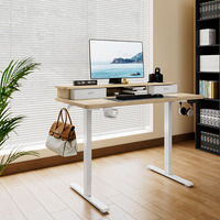 Bureau debout télescopique modulaire en bois moderne, résistant aux rayures, avec réglage automatique de la hauteur et ergonomie optimisée