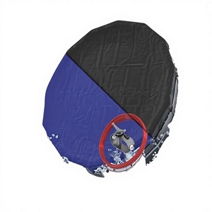 Bâche de piscine ronde en polyéthylène, diamètre 396 cm, 200g/m², résistante au chlore et aux UV, installation facile - Product Image 4