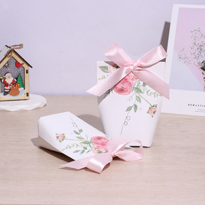 Confezione di caramelle di nozze all'ingrosso souvenir vuoti scatole di carta a buon mercato prezzo bianco scatole di cioccolato per gli ospiti porta confezione regalo - Product Image 3