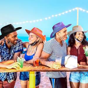 Sombrero de vaquero brillante de Halloween occidental, sombrero de vaquero holográfico metálico para mujeres y niñas, boda, cumpleaños, fiesta de neón - Product Image 6