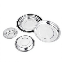 Plateau à condiments et snacks en acier inoxydable, sans aimant, motif uni, moderne et minimaliste, pour fabricants