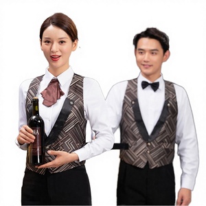 Gilet Unisex Antistatico Resistente ad Acidi e Alcali in Cotone, Uniforme <span class=keywords><strong>da</strong></span> Lavoro per Camerieri di Ristoranti Occidentali, KTV, Hotel, Bar e Discoteche - Product Image 4