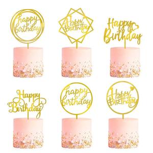 Décorations de gâteau Skytop, décorations d'anniversaire, Joyeux anniversaire, décorations pour la fête des mères et des pères, inserts pour gâteau « Oh bébé », « Monsieur et Madame » - Product Image 1