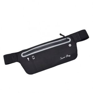 Cinturón Deportivo Ajustable de Nuevo Diseño de Fábrica BSCI, Riñonera Delgada con Bolsillo Expandible, Cinturón Deportivo Negro Impermeable para Correr - Product Image 1