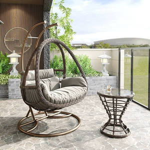 Oferta Especial: Silla Colgante de Mimbre para Jardín, Balcón o Exterior, con Estructura de Cuerda, Tipo Cesta, Diseño Huevo, Lazy Basket, Orchid - Product Image 4
