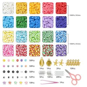 Perles en argile souple de style bohème calibre 26 pour DIY, accessoires pour bracelet, perles espacées et en vrac, ensemble de perles en plastique - Product Image 4