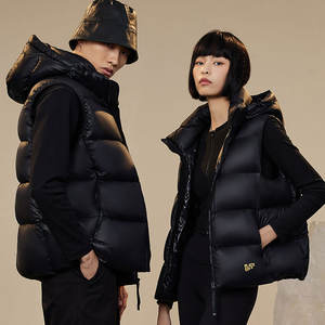 Black Shine <span class=keywords><strong>sans</strong></span> manches dame équestre vers le bas gilet utilitaire unisexe équitation bouffant gilet femmes gilets gilets avec cordon de serrage capuche - Product Image 6