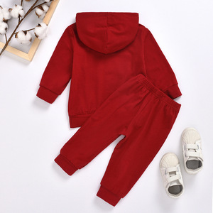 Nouveaux ensembles de vêtements pour enfants, tenues décontractées à capuche à manches longues pour bébés filles et garçons, ensembles de survêtements tendance pour le commerce extérieur - Product Image 5