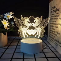 Panneau acrylique créatif 3D veilleuse LED Cadeau d'anniversaire Cadeau de vacances Décoration de la maison pour les amis