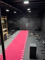 Césped Artificial Personalizado para Gimnasio, Césped Artificial Antideslizante de Alta Densidad para Entrenamiento en Interiores, Tamaño Personalizado, Logotipo Disponible
