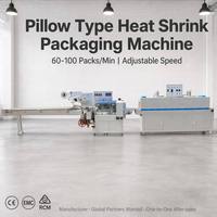 Machine professionnelle électrique haute vitesse pour l'emballage rétractable de coussins, scelleuse automatique à tunnel thermique pour film POF, idéale pour les boîtes de cosmétiques en verre et les coupes de nouilles.
