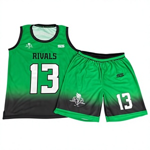 Ensemble de maillot et short de basket-ball personnalisé SIBRIN, sublimé, respirant, anti-transpiration, antibactérien |   Concevez le nom de votre équipe - Product Image 1
