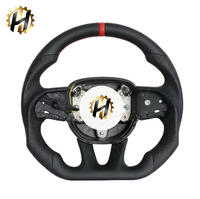 Volant en cuir pleine fleur HZ Luxury pour Dodge Charger Challenger Durango Grand Cherokee/Sxt/Gt/Rt/Srt/Hellcat 2015+ USA