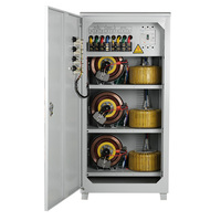 Régulateur de tension AC triphasé entièrement automatique WF.EL SVC TNS-90KVA à affichage à aiguille haute précision 220V, stabilisateurs en cuivre