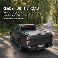 Couverture de benne de pick-up, couverture de benne enroulable, surface noire texturée, sangles de fixation, imperméable, OEM