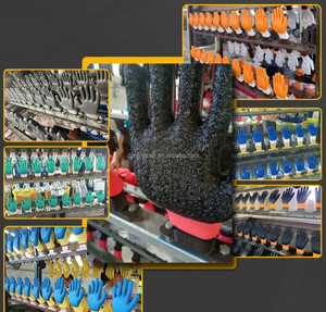 Guantes de Trabajo de Seguridad Industriales de Goma, Guantes Rojos Económicos para Trabajos de Construcción - Product Image 3