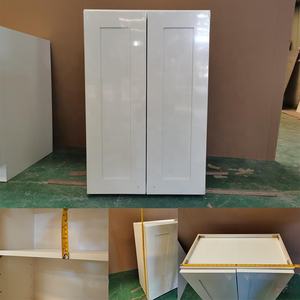 RTA ตู้เชคเกอร์ในครัวสีขาวและสีเทาขนาดเล็ก Gabinetes De Cocinas Apartment ตู้ครัว - Product Image 4