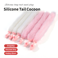 Plug anal en silicone de qualité médicale rose en forme de patte de chat avec queue premium anti-chute, dilatateur anal sûr pour le corps, pour l'entraînement OEM