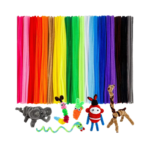 100 Pezzi di Scovolini Colorati da 30cm, Giocattoli Educativi in Peluche <span class=keywords><strong>per</strong></span> Bambini, Kit Fai-da-Te <span class=keywords><strong>per</strong></span> Artigianato e Regali - Product Image 1