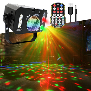 USB Powered 3 1 Disco Ball Laser LED nhấp nháy Đảng ánh sáng từ xa âm thanh kích hoạt nhà KTV bar sân khấu đám cưới Rave bên - Product Image 3