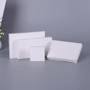 Boîte en carton pliable blanche 10-11cm 350g simple couche personnalisable avec logo pour emballage cadeau - Product Image 1