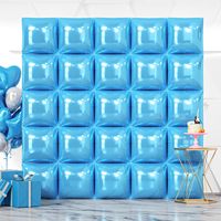 Ballons carrés en aluminium rose mat crème, 25 pièces, pour décorations murales, tunnels, arrière-plans double face, style bohème, pour anniversaires, baby showers, mariages et fêtes