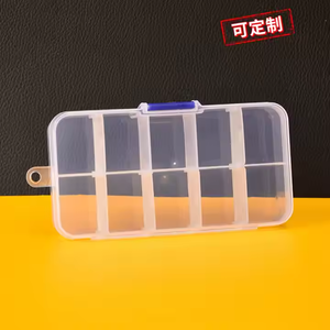 กล่องใส่อุปกรณ์ตกปลาพลาสติกแข็งใสอเนกประสงค์ Palmer ขนาด 13*6.6*2.2 ซม. น้ำหนัก 28 กรัม มี 10 ช่อง - Product Image 2